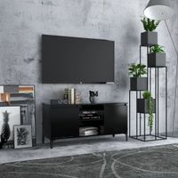 Tv-meubel met metalen poten 103,5x35x50 cm zwart - thumbnail