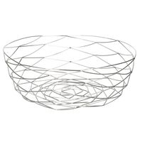 Medium-size fruitschaal Chrome metal rond 27 x 11 cm