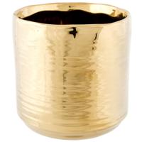 Cosy @ Home Bloempot Cerchio - goud - keramiek - 11 cm   -