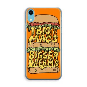 Big Macs Bigger Dreams: iPhone XR Transparant Hoesje