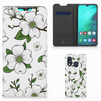 Samsung Galaxy A40 Smart Cover Dogwood Flowers - thumbnail