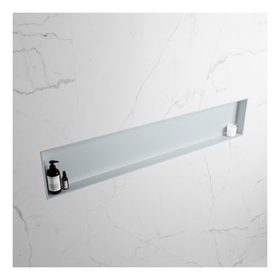 Wandnis Solid Surface Easy | In- en opbouw | 150x30x8 cm | 1 vak | Clay