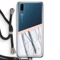 A touch of peach: Huawei P20 Transparant Hoesje met koord