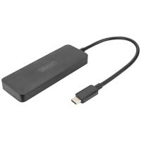 Digitus DS-45333 HDMI / USB-C Adapter [1x USB-C - 3x HDMI-bus] Zwart Zonder laadbus, 4K UHD - thumbnail