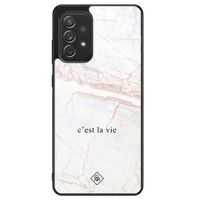 Samsung Galaxy A72 glazen hardcase - C'est la vie Samsung Galaxy A72 glazen hardcase - C'est la vie