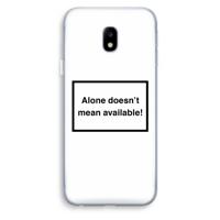 Alone: Samsung Galaxy J3 (2017) Transparant Hoesje