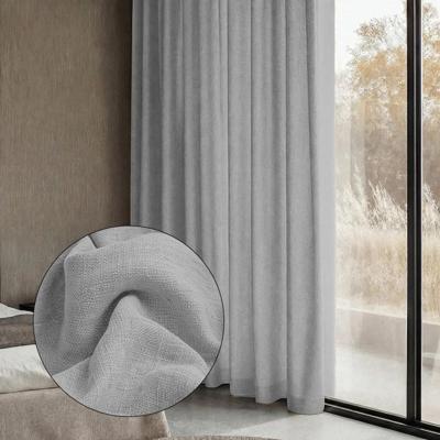 Sale: -40% | Gordijnen Met Linnen Look - Haken - Grijs 250x150 Cm - - Dekbed-Discounter.nl