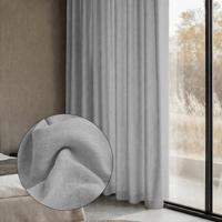 Sale: -40% | Gordijnen Met Linnen Look - Haken - Grijs 250x150 Cm - - Dekbed-Discounter.nl