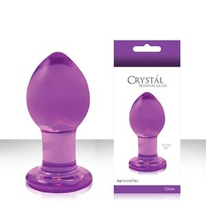 ns novelties crystal plug medium purple buttplug