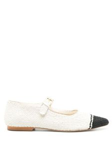 Sarah Chofakian ballerines Elizabeth colour block - Blanc