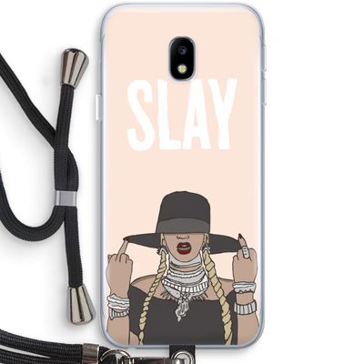 Slay All Day: Samsung Galaxy J3 (2017) Transparant Hoesje met koord