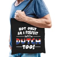 Not only perfect Dutch / Nederland cadeau tas zwart voor heren