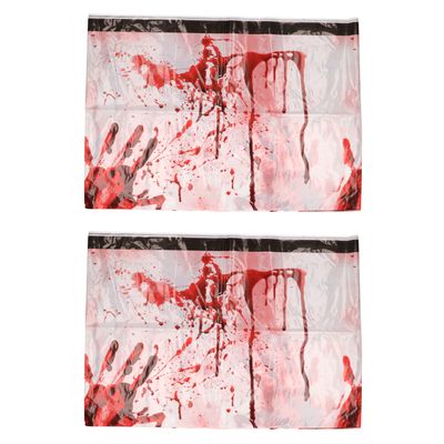 2x stuks bloederig horror tafelkleed decoratie 270 x 136 cm