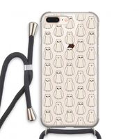 Uilen: iPhone 7 PLUS Transparant Hoesje met koord