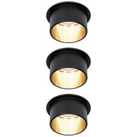 Paulmann 93379 Gil LED-inbouwlamp LED LED vast ingebouwd 18 W Zwart (mat), Goud