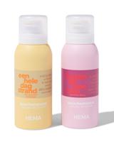 HEMA Mini douchemousse bloemen en strand 100ml - 2 stuks