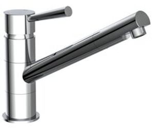 CORNWALL ééngreepsmengkraan keuken, chroom kraan met draaibare uitloop en draaibereik 150° keramische schijven geluidsarme, verwisselbare 35 mm-cartouche flexibele metalen aansluitslangen volg