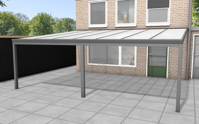 YARD Outdoor Velvetline Veranda 700x400 cm aluminium - Polycarbonaat dak- - Aluminium- YARD Outdoor
