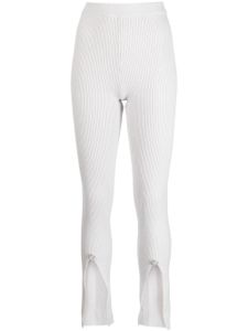 Izaak Azanei legging en maille à détail de fente - Gris