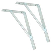 Plankdrager - 2x - staal - met schoor - 29 x 20 cm - 300 kg - Schapdrager - Beugel - Steun