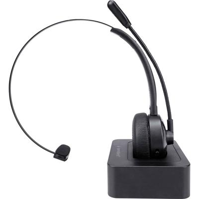 Gembird BTHS-M-01 On Ear headset Telefoon Bluetooth Mono Zwart Noise Cancelling Microfoon uitschakelbaar (mute)