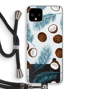 Kokosnoot roze: Pixel 4 Transparant Hoesje met koord