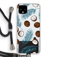 Kokosnoot roze: Pixel 4 Transparant Hoesje met koord