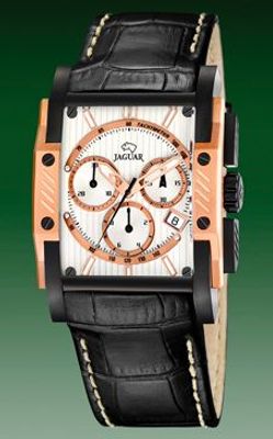 Horlogeband Jaguar J643-3 Leder Zwart 26mm