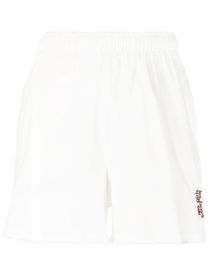 Les Girls Les Boys short de sport à logo brodé - Blanc