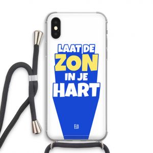 Laat de zon in je hart: iPhone XS Transparant Hoesje met koord