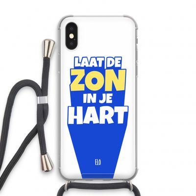 Laat de zon in je hart: iPhone XS Transparant Hoesje met koord