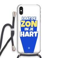 Laat de zon in je hart: iPhone XS Transparant Hoesje met koord