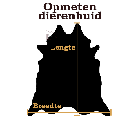 Geitenhuid bruin wit 105x85cm