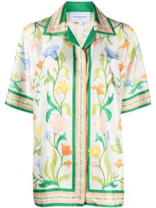 Casablanca chemise L'Arche Fleurie en soie