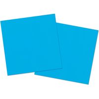20x stuks servetten van papier blauw 33 x 33 cm   -