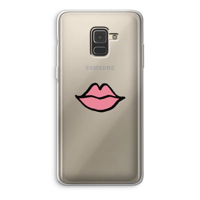 Kusje: Samsung Galaxy A8 (2018) Transparant Hoesje