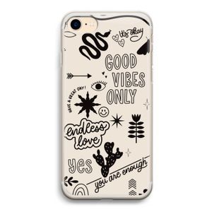 Good vibes: iPhone 7 Transparant Hoesje