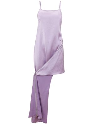 JW Anderson robe mi-longue à effet froissé - Violet