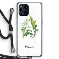 Green Brush: Oppo Find X3 Transparant Hoesje met koord