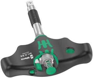 Wera 411 A RA T-greep adapterschroevendraaier met ratelfunctie, 1/4", 1/4" x 45 mm - 05023460001