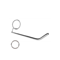 Ouch! by Shots Stainless Steel Dilator with Glans Ring - 0.3 / 8 mm - thumbnail