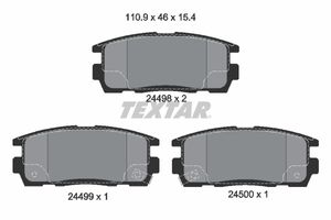 Remblokkenset, schijfrem TEXTAR, u.a. fÃ¼r Vauxhall, Opel, Chevrolet, Pontiac, GMC, Saturn