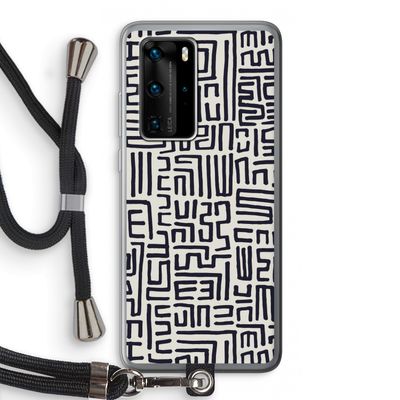 Moroccan Print: Huawei P40 Pro Transparant Hoesje met koord