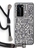 Moroccan Print: Huawei P40 Pro Transparant Hoesje met koord Moroccan Print: Huawei P40 Pro Transparant Hoesje met koord