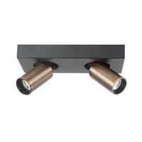 Highlight SpotEliano 2-lichts zwart met koper brons - S7481.32