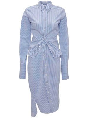 JW Anderson robe-chemise superposée à rayures - Bleu JW Anderson robe-chemise superposée à rayures - Bleu