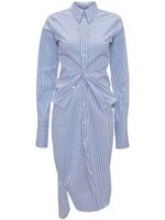 JW Anderson robe-chemise superposée à rayures - Bleu - thumbnail