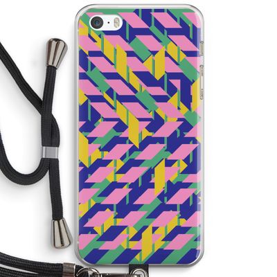 Skew Blush 1: iPhone 5 / 5S / SE Transparant Hoesje met koord Skew Blush 1: iPhone 5 / 5S / SE Transparant Hoesje met koord