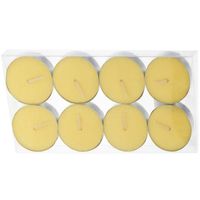 Set van 32x anti muggen waxine lichtjes - Geurkaarsen citrus geur - Anti-muggen citronella kaarsen - thumbnail