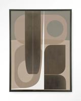 Urban Cotton Wandkleed 'Delicate' 80 x 110cm in Floating Frame - black